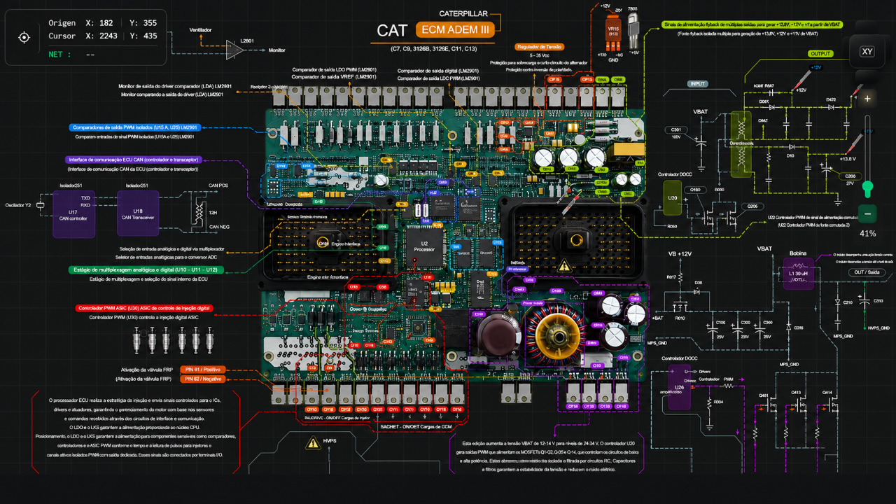 Módulo Caterpillar ECM ADEM III